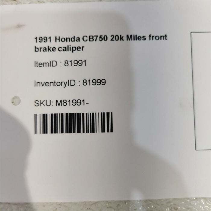 91-03 Honda CB 750 Nighthawk Front Brake Caliper 20k Miles PS1076