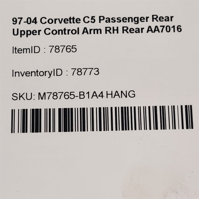 97-04 Corvette C5 Passenger Rear Upper Control Arm RH Rear AA7016