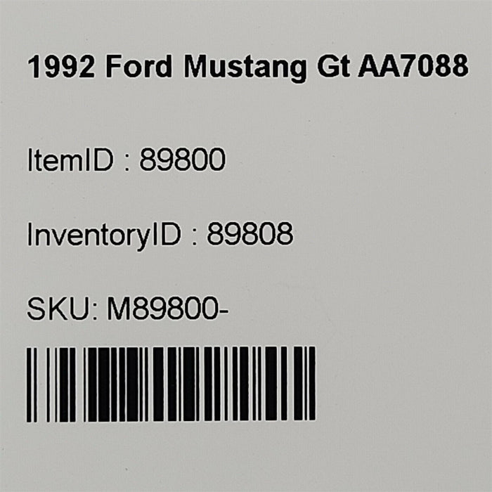 90-93 Mustang Hatchback Seat Set Seats Lumbar Grey Aa7088