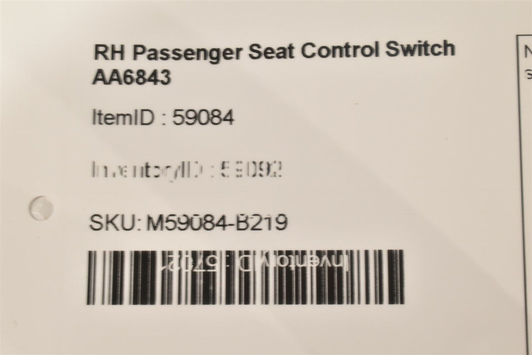04-08 Maserati Quattroporte M139 Rear Passenger Seat Control Switch AA6843