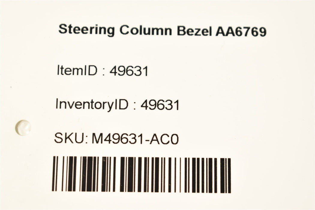 05-13 Corvette C6 Steering Column Bezel Trim Clam Shell Oem Ebony Oem Aa6769