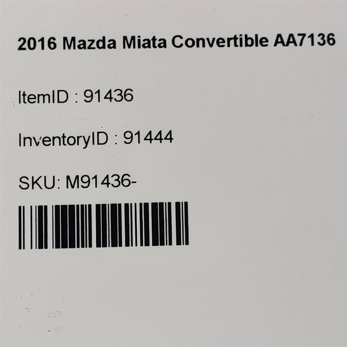 16-23 Mazda Miata Mx-5 Rear View Mirror Aa7136