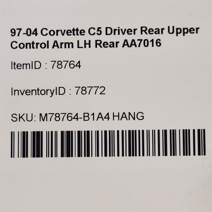 97-04 Corvette C5 Driver Rear Upper Control Arm LH Rear AA7016
