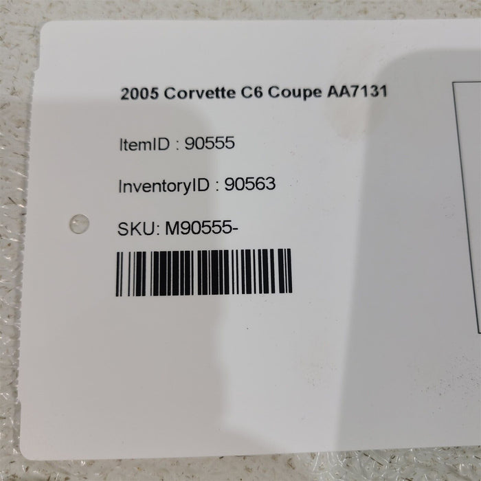 2005 Corvette C6 Manual Transmission Torque Tube Driveshaft 12574783 Aa7131