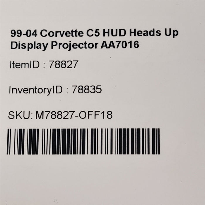 97-04 Corvette C5 HUD Heads Up Display Projector 10279814 AA7016