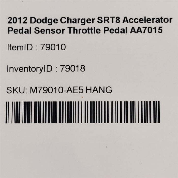 11-14 Dodge Charger SRT8 Accelerator Pedal Sensor Throttle Pedal AA7015