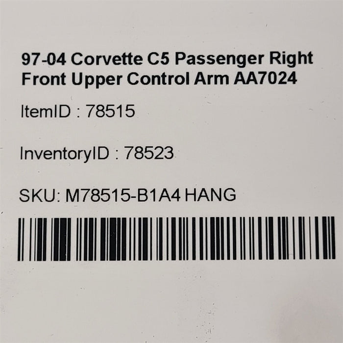 97-04 Corvette C5 Passenger Right Front Upper Control Arm AA7024