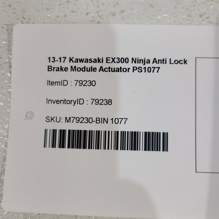 13-17 Kawasaki EX300 Ninja Anti Lock Brake Module Actuator PS1077