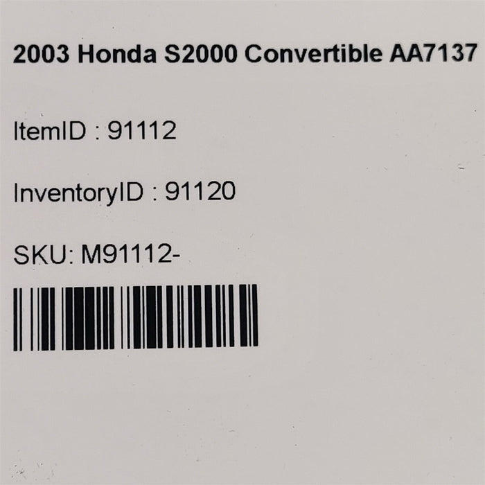 00-05 Honda S2000 Sun Visors Visor Set Pair Aa7137