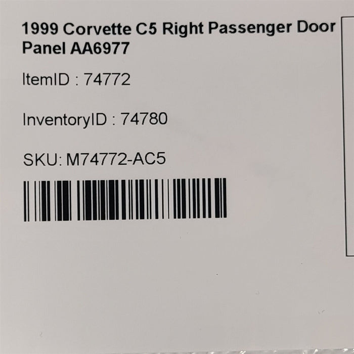 97-04 Corvette C5 Passenger Interior Door Panel Trim 977