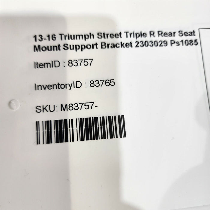 13-16 Triumph Street Triple R Rear Seat Mount Support Bracket 2303029 Ps1085