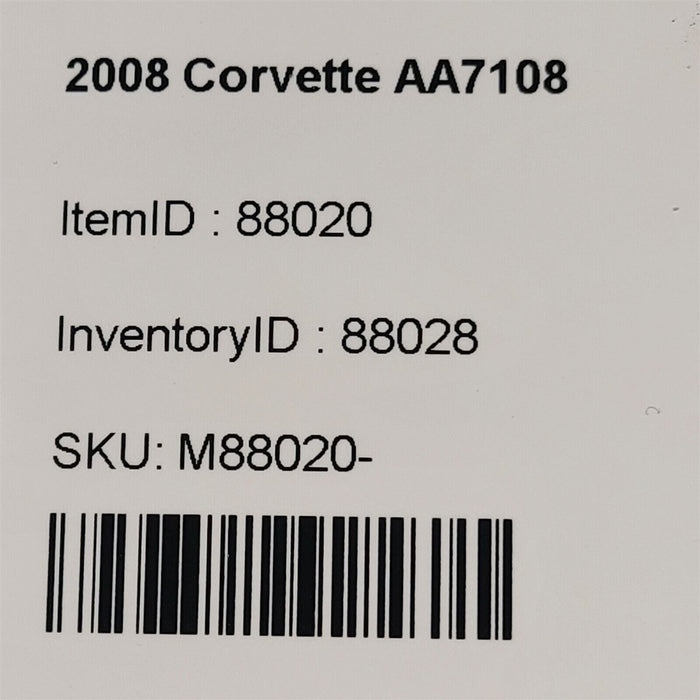 05-13 Corvette C6 Passenger Coupe Rear Quarter Panel Base Model Rh Aa7108