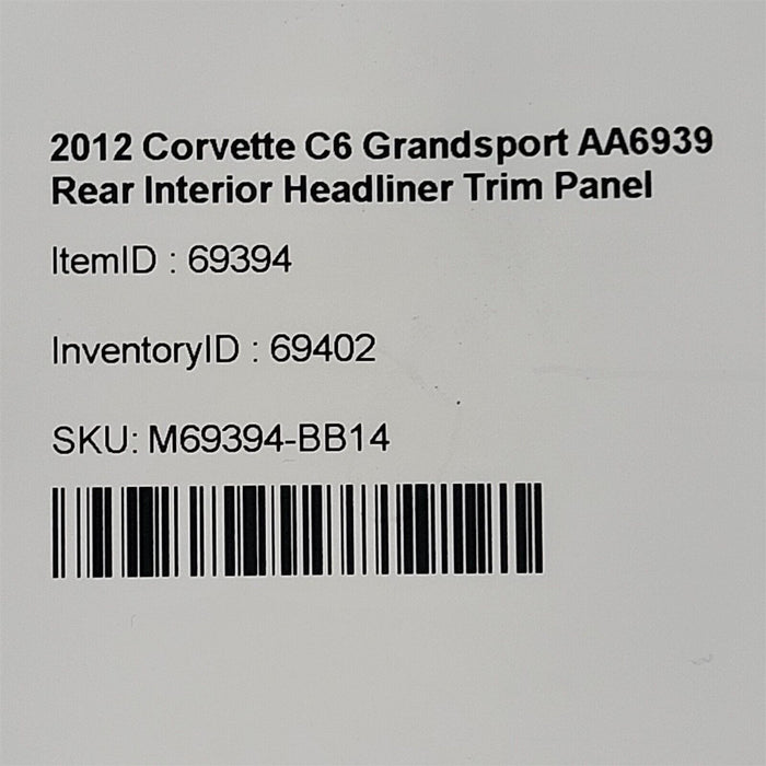 10-13 Corvette C6 Halo Trim Cover Bezel Grandsport Coupe AA6939