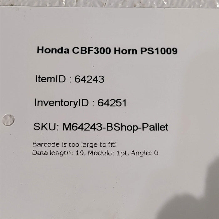 2020 Honda CBF300 Horn PS1009