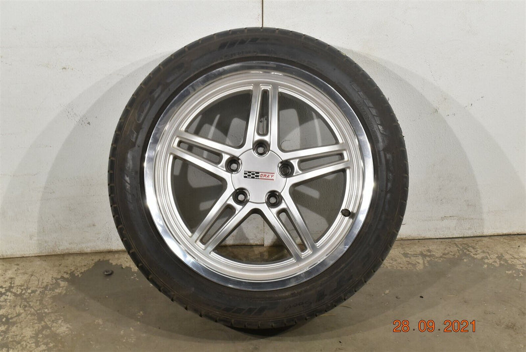 97-04 Corvette C5 Cray Rear Silver Wheel w/ Polished Lip 18" AA6641