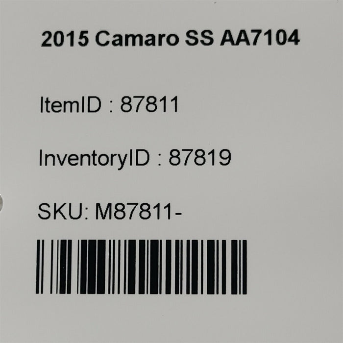 12-15 Camaro Ss Rear Sway Stabilizer Bar Oem 22795025 Gm Aa7104