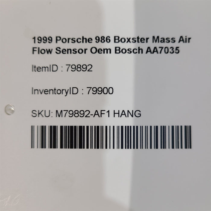 97-99 Porsche 986 Boxster Mass Air Flow Sensor Oem Bosch AA7035