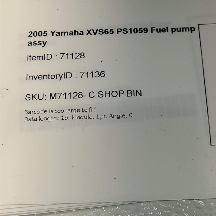 2005 Yamaha XVS65 Fuel Pump PS1059