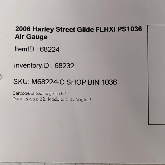 2006 Harley Street Glide FLHXI Air Temperature Temp Gauge PS1036