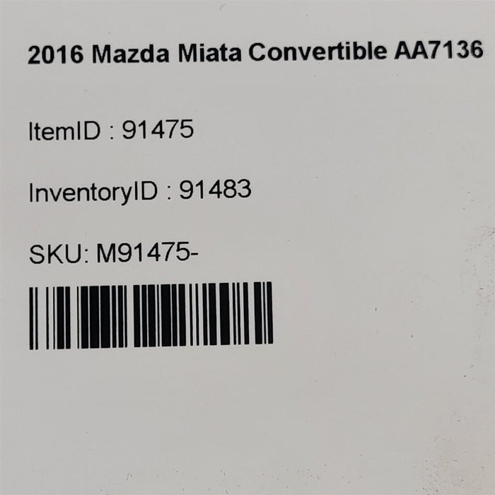 16-23 Mazda Miata Mx-5 Sun Visor Pair Convertible Soft Top Visors Aa7136