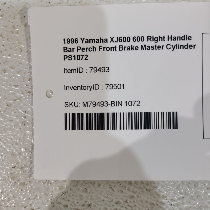 1996 Yamaha XJ600 600 Right Handle Bar Perch Front Brake Master Cylinder PS1072