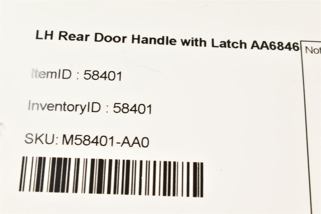04-08 Mazda RX-8 Door Latch Driver Rear LH 4 Door AA6846