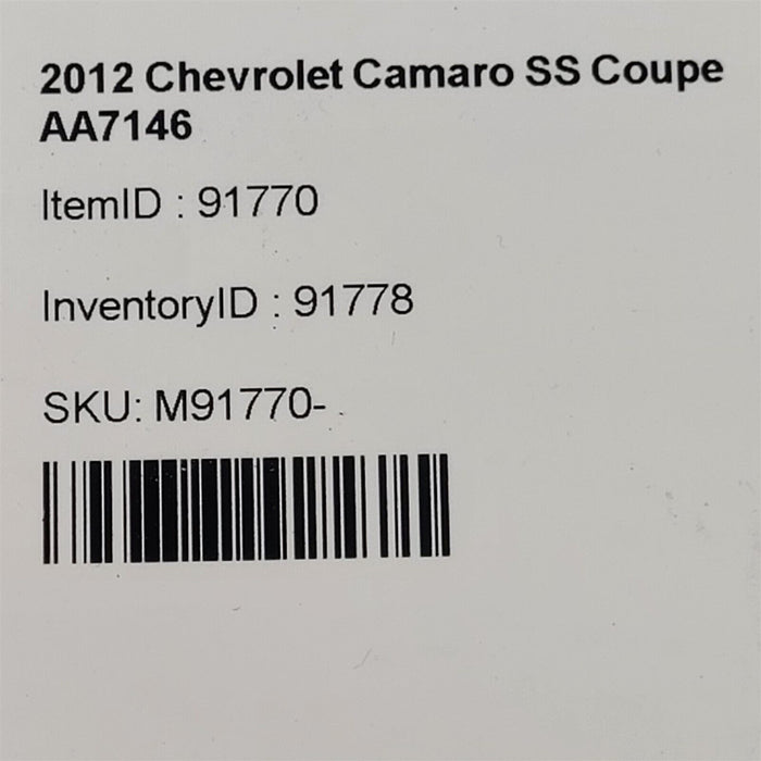 2012 Camaro Ss Rack & Pinion Steering Gear Aa7146
