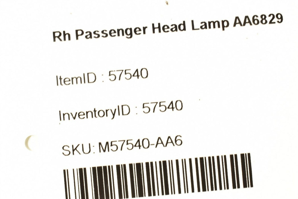 02-04 Acura Rsx Type S Passenger Headlight Head Lamp Rh AA6829