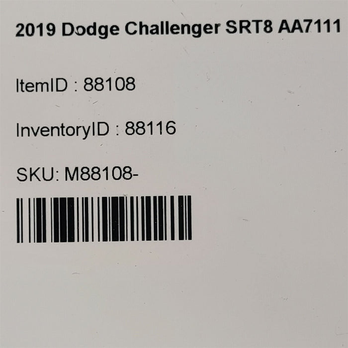 19-22 Dodge Challenger Srt Interior Cabin Fuse Box Relay Block Oem Mopar Aa7111