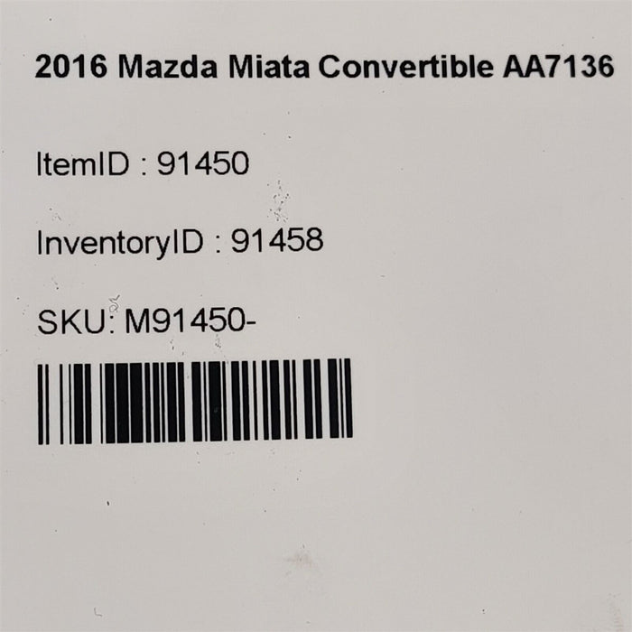 16-19 Mazda Miata Mx-5 Park Brake Handle Lever With Leather Boot Aa7136