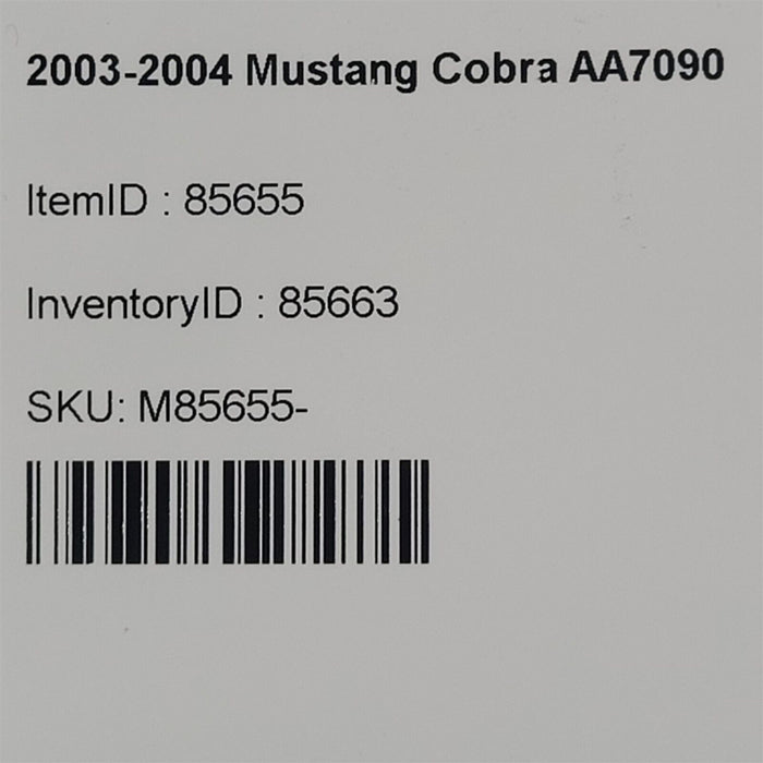 03-04 Mustang Cobra Convertible Front Windshield Weatherstrip Seal Aa7090