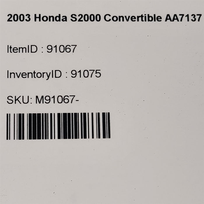 00-03 Honda S2000 Abs Anti Lock Brake Control Module Aa7137