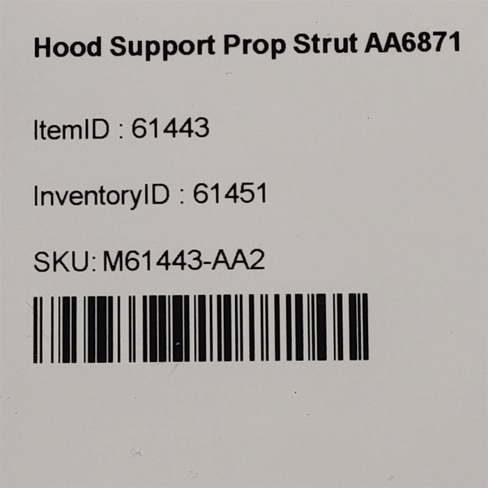 10-13 Camaro SS Hood Support Prop Strut AA6871