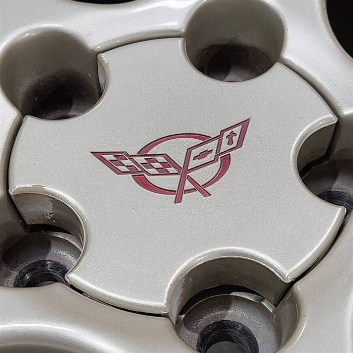 03-04 Corvette C5 Front 5 Spoke Wheel 17X8.5 Shale Oem AA7016 ..