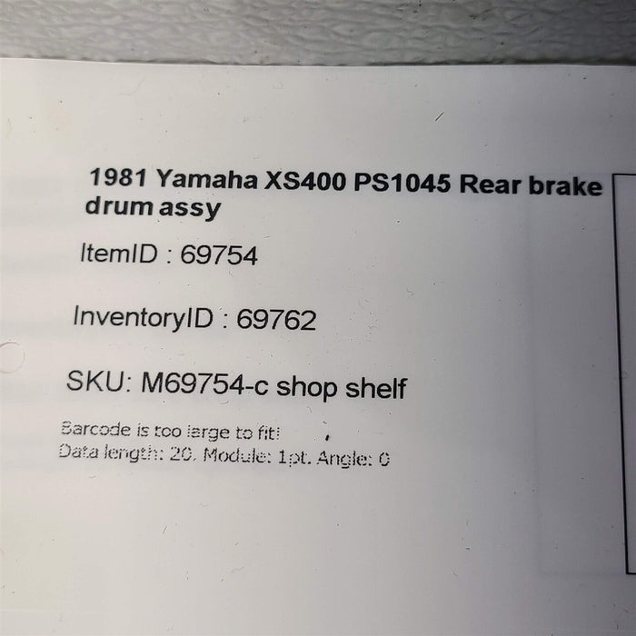 1981 Yamaha XS400 Rear Brake Drum Shoes PS1045