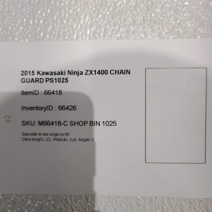 2015 Kawasaki Ninja Zx1400 Zx14R Zx14R Chain Guard Cover Ps1025