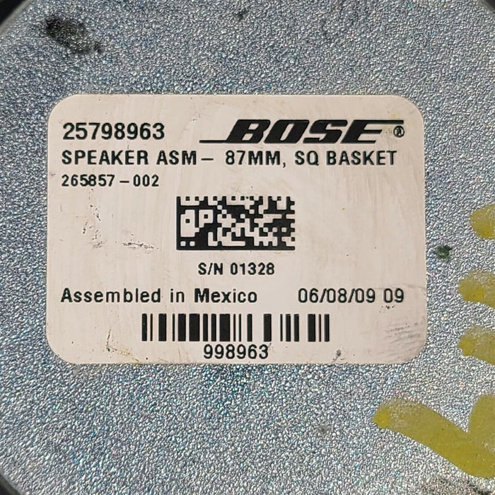 05-13 Corvette C6 Center Bose Dash Speaker 25798963 Aa7119