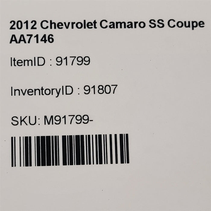 10-15 Camaro Ss Park Aid Module Assist 20925650 Aa7146