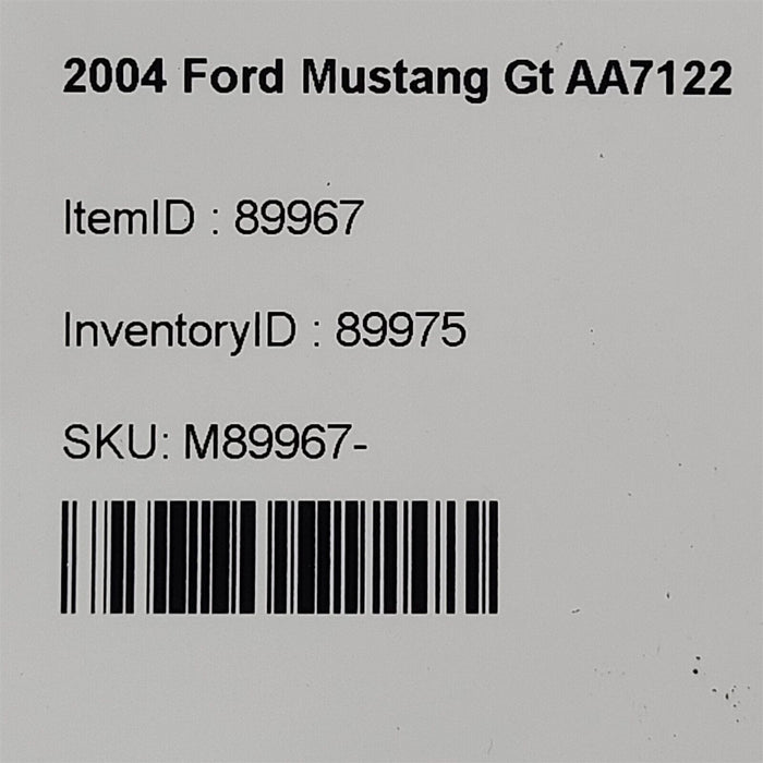 99-04 Mustang Gt Coolant Tube Under Intake 4.6 Sohc Aa7122