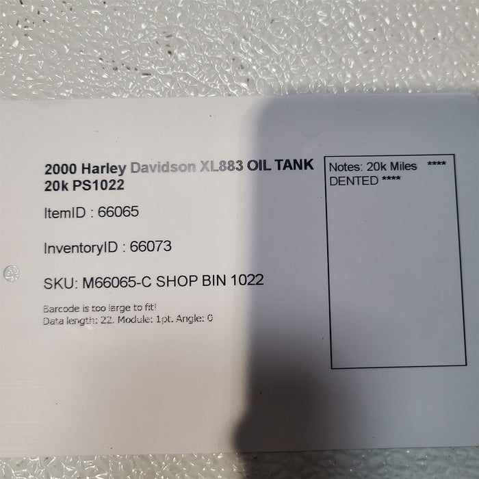 2000 Harley XL883 XL 883 Sportster Oil Tank Reservoir Damaged PS1022