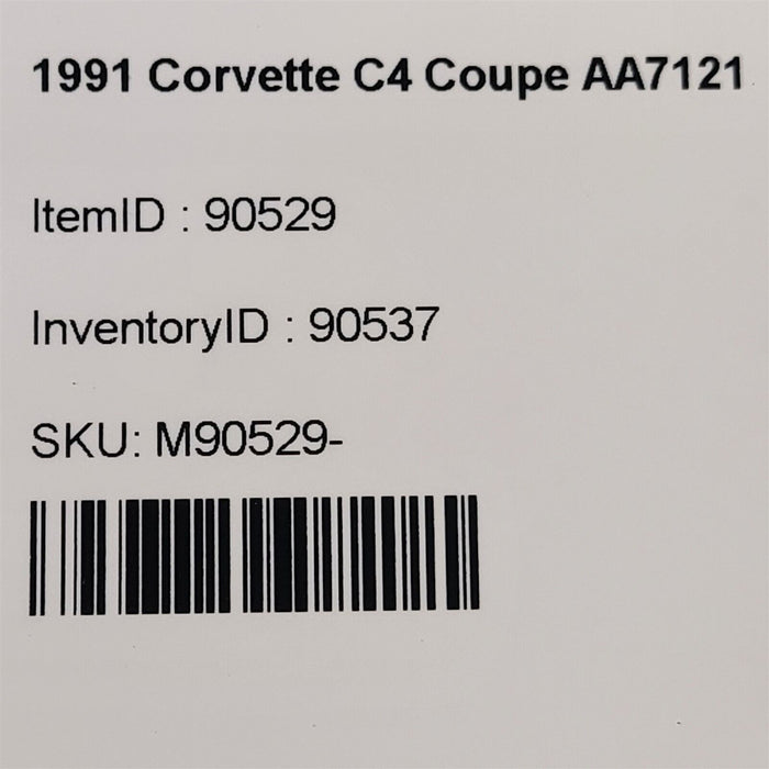 90-91 Corvette C4 Climate Hvac A/C Temp Control Aa7121