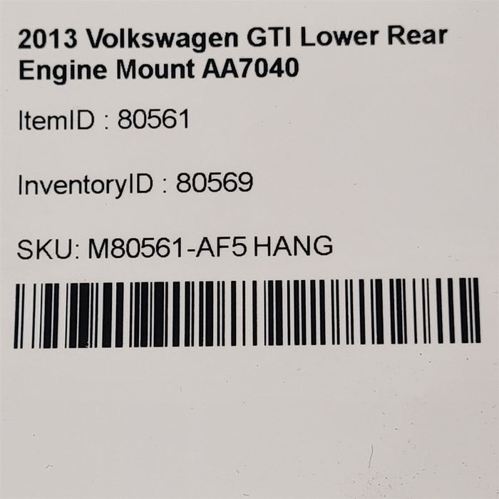 12-13 Volkswagen GTI ECS Lower Rear Engine Mount AA7040