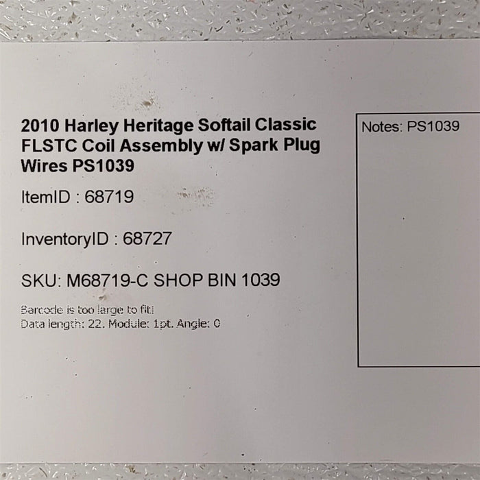 2010 Harley Heritage Softail Classic FLSTC Ignition Coil PS1039