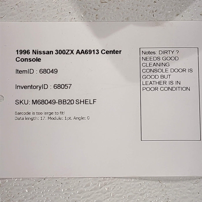 90-96 Nissan 300ZX Auto Center Console Center Console Arm Rest AA6913