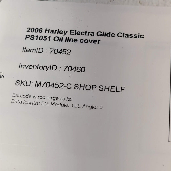 2006 Harley Electra Glide Classic Oil Line Cover PS1051