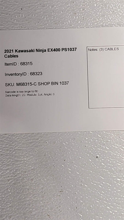 2021 Kawasaki Ninja EX400 Cables PS1037