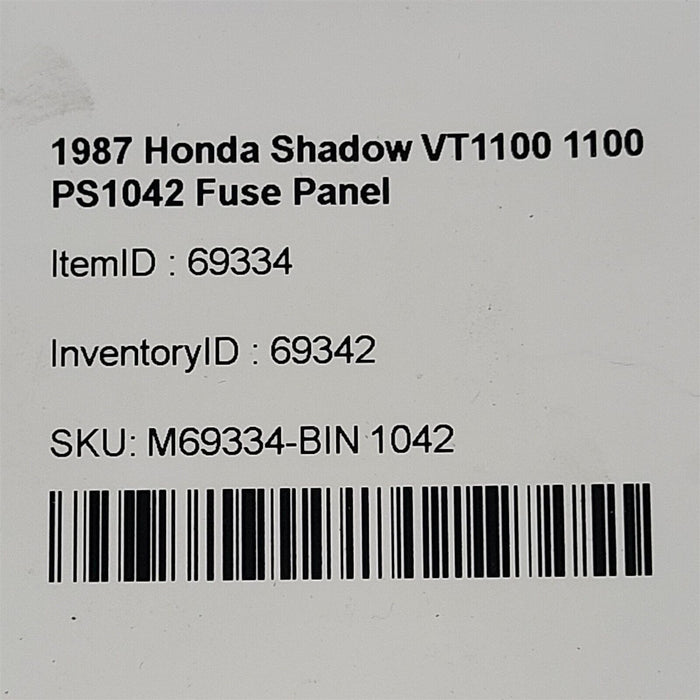 1987 Honda Shadow VT1100 1100 Fuse Panel PS1042