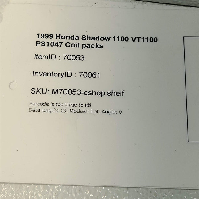 1999 Honda Shadow 1100 VT1100 Ignition Coil Packs Pack Set PS1047