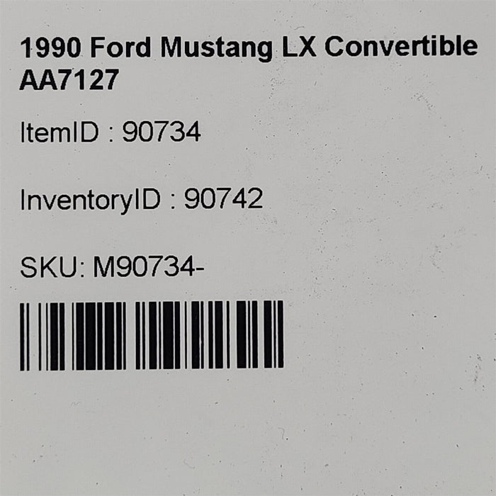 90-93 Mustang Convertible Rear Interior Quarter Trim Panels Aa7127