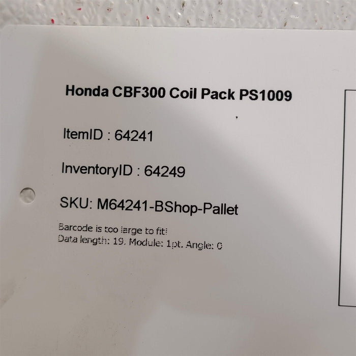 2020 Honda CBF300 Coil Pack PS1009